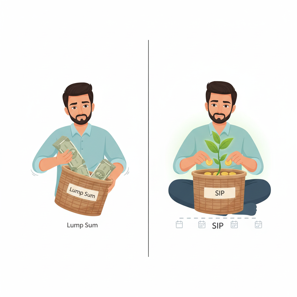 Comparison of SIP and lump sum mutual fund investing for beginners, which mutual fund is best for beginners